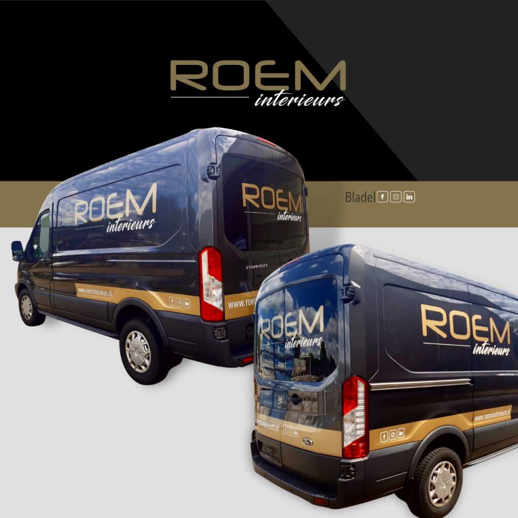 Roem Interieurs - Busbelettering - Signing | portfolio versID