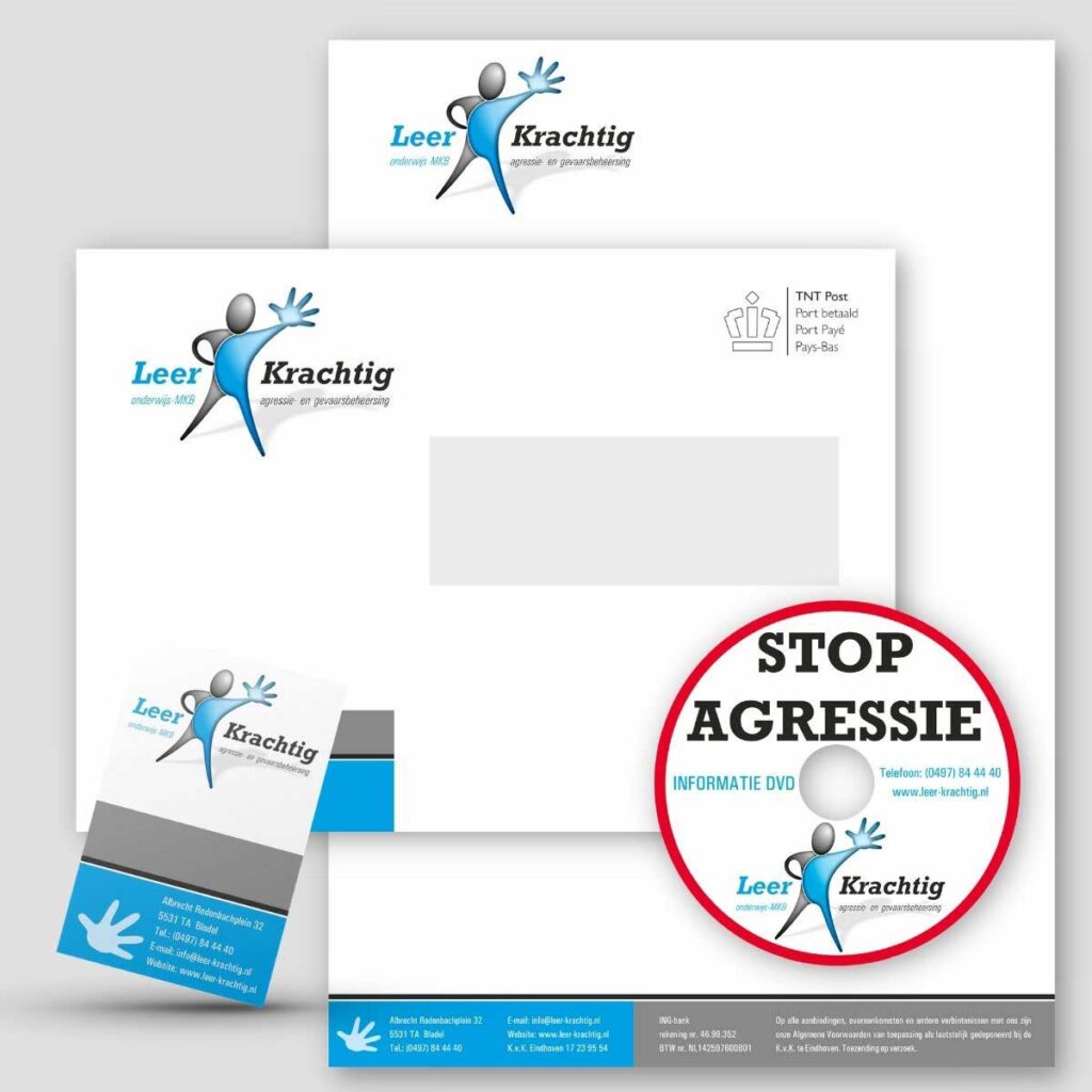 Leerkrachtig - Grafisch ontwerp - Logo - Huisstijl - Visitekaartje - Briefpapier - Envelop - Drukwerk - Branding | portfolio versID