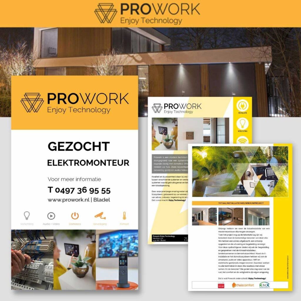 Prowork - Ontwerp - Reclamezuil - Folder - Nieuwsbrief - Omslagfoto - Social media - Online marketing | portfolio versID