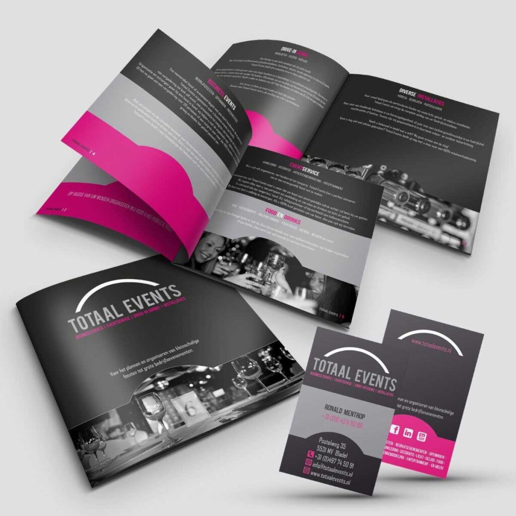 Totaal Events - Brochure - Folder - Flyer - Brochure - Visitekaartjes | portfolio versID