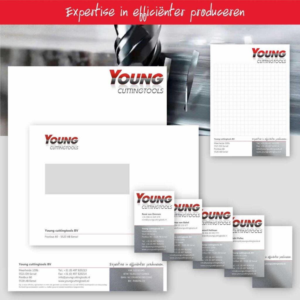 Young Cuttingtools - Grafisch ontwerp - Drukwerk - Logo - Visitekaartjes - Briefpapier - Enveloppen - Huisstijl - Branding | portfolio versID