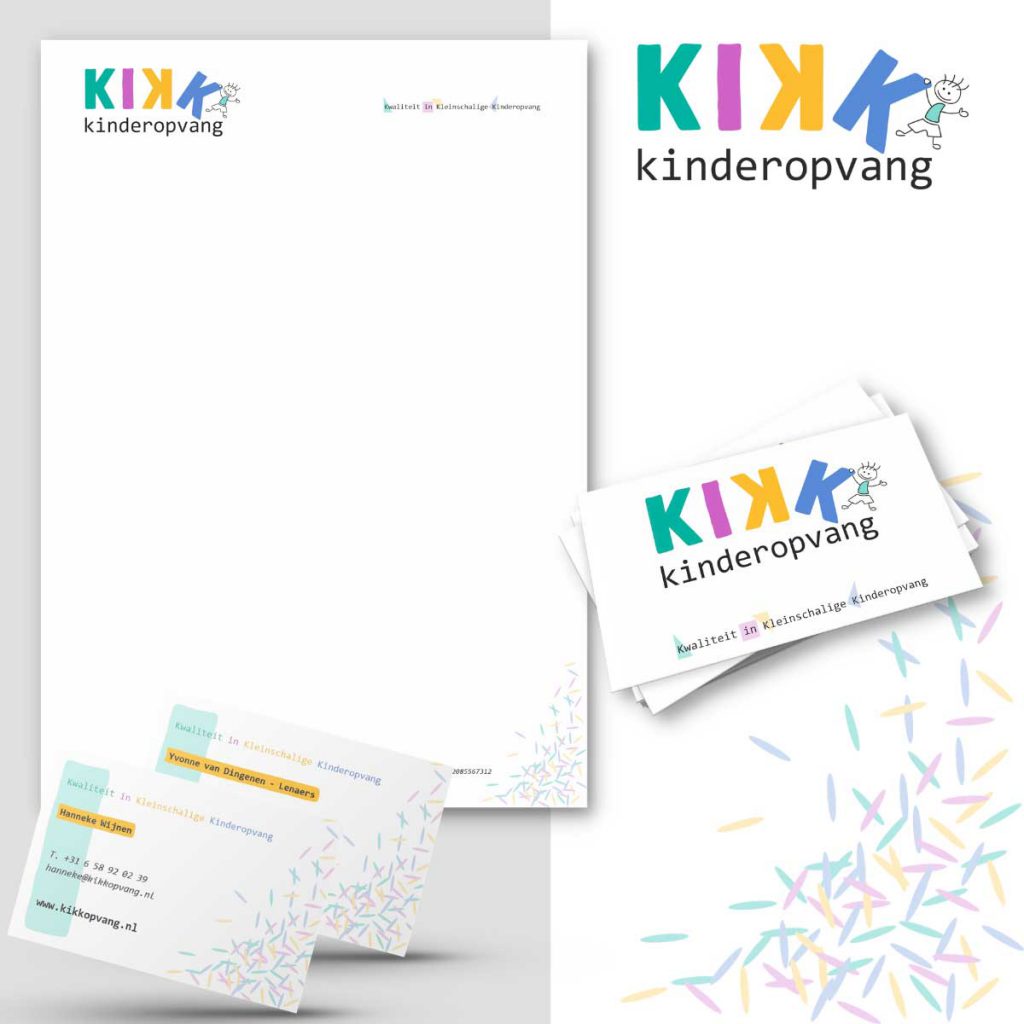 KiKK Kinderopvang - Logo - Huisstijl - Logo - Ontwerp - Visitekaartjes - Briefpapier -DTP - Grafisch Ontwerp | portfolio versID
