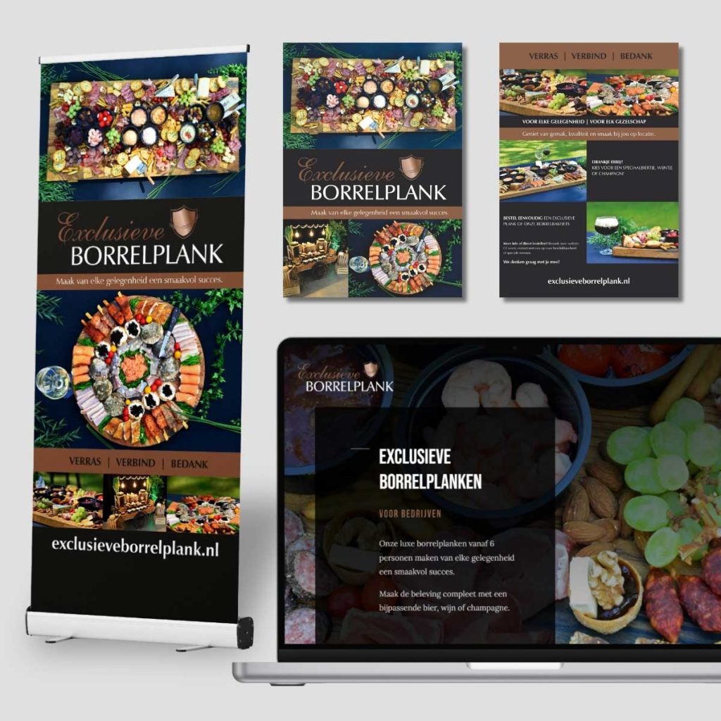 Exclusieve Borrelplank - Website - Banner - Flyer - Folder | Portfolio versID Communicatie