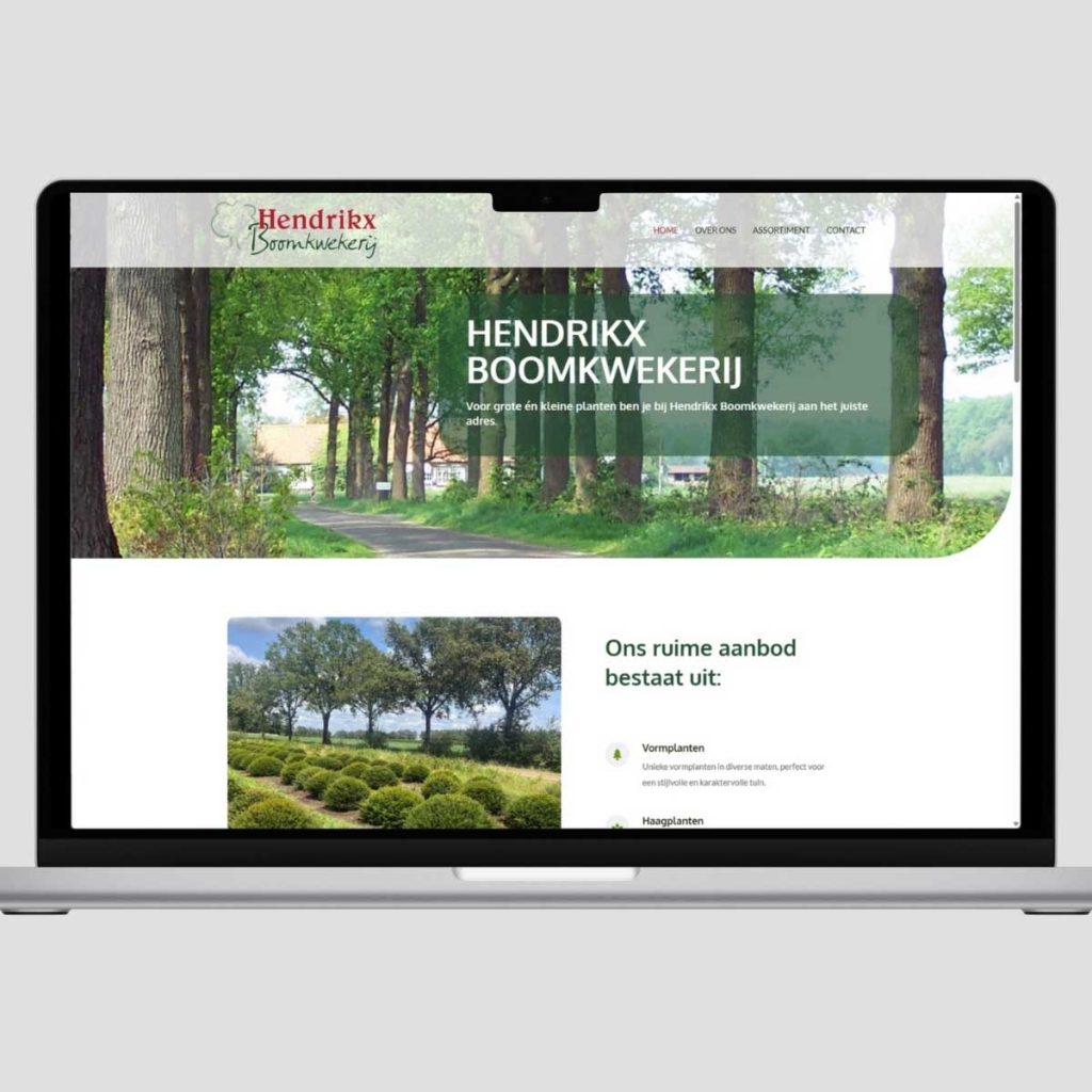 Hendrikx Boomkwekerij - Website | Portfolio versID Communicatie