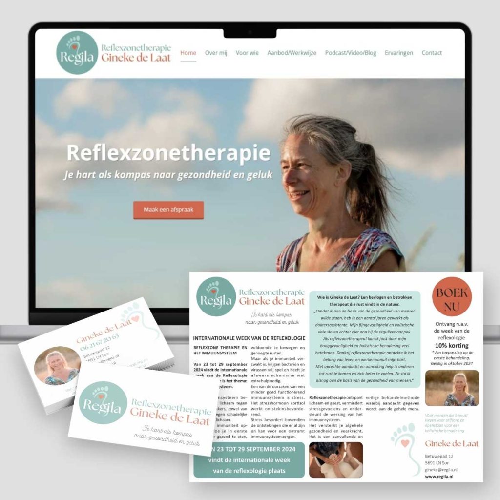 Regila - Restyle logo - Website - Visitekaartjes - Advertorial | Portfolio versID Communicatie