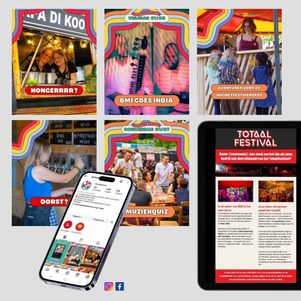 Totaalfestival - Bladel - Sponsoring - Marketing - Social media - Nieuwsbrief | portfolio versID Communicatie